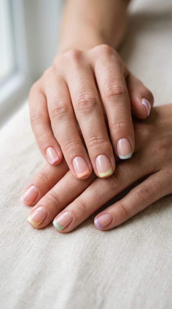 18 Short Summer Nails That Are Cute, Bright & Totally Save-Worthy Ideas to Elevate Your Style 4 Short nails pastel 202604251141