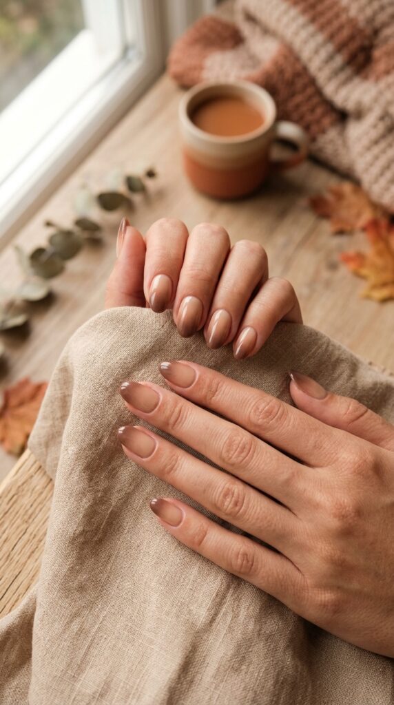 25 Stunning Short Almond Nail Ideas for 2026 to Elevate Your Style 18 Two hands with 202604242303