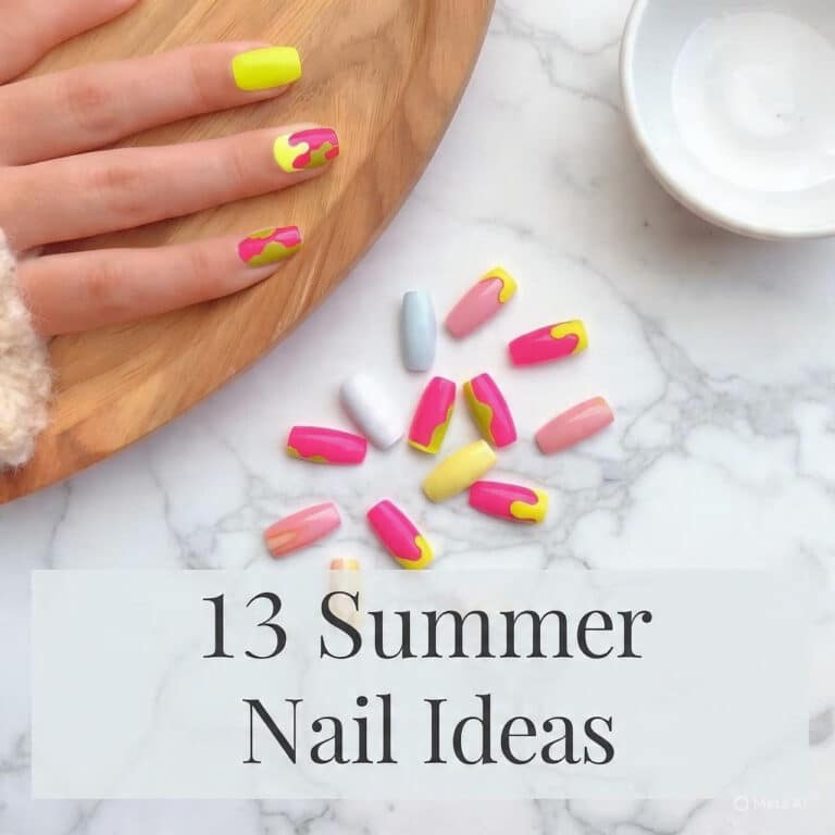 pinterest pin visual for 13 stunning summer nail i