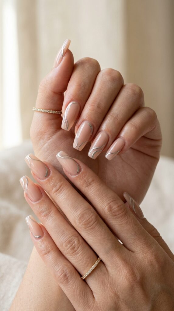 25 Chrome Nail Ideas to Elevate Your Style 18 Feminine hands with acrylic nails 202605031249