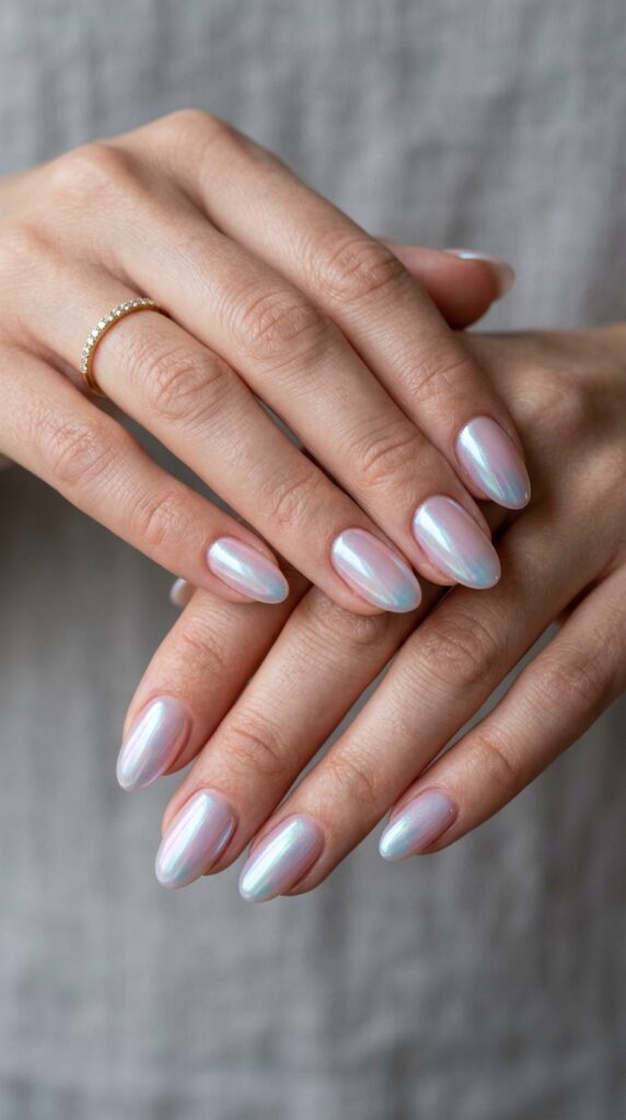 25 Chrome Nail Ideas to Elevate Your Style 10 Feminine hands with chrome nails 202605031243