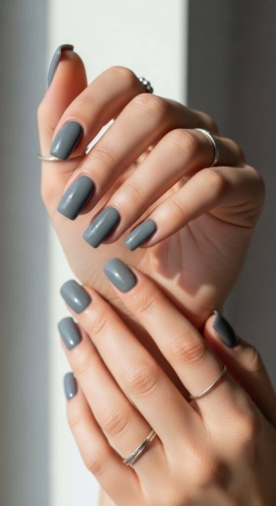 21 Acrylic Nails 2026 Ideas to Elevate Your Style Ideas to Elevate Your Style 15 Feminine hands with gray nails 202605031341