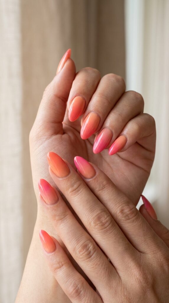 20 July Almond Nail Ideas That Hit Every Summer Trend Ideas to Elevate Your Style 2 Feminine hands with ombre nails 202605041045 1