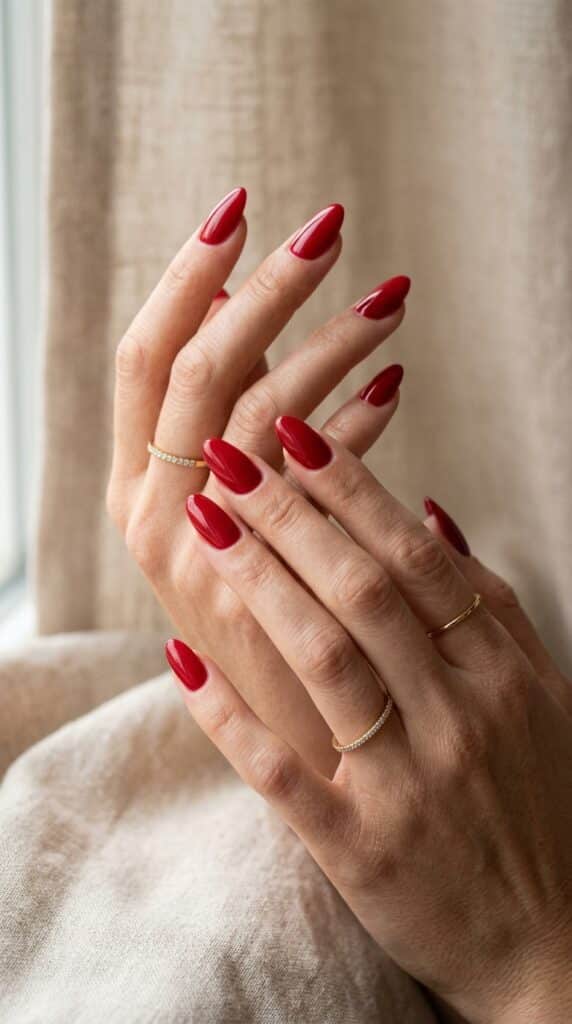 21 Acrylic Nails 2026 Ideas to Elevate Your Style Ideas to Elevate Your Style 9 Feminine hands with red nails 202605031337