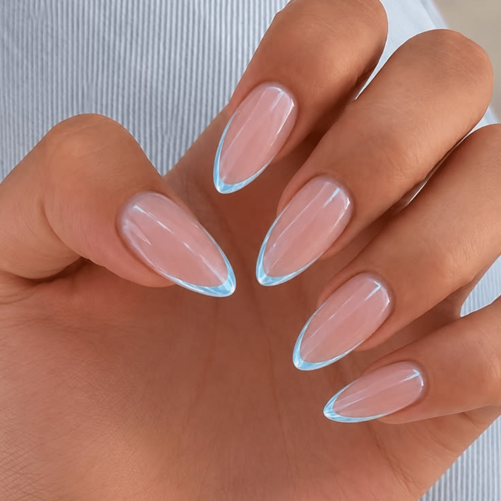 17 Chrome Baby Blue French Tip Nail Ideas to Screenshot for Your Next Winter Manicure 13 Design sans titre 25