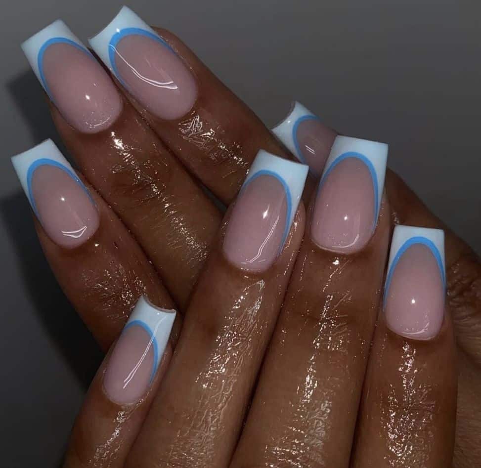 17 Chrome Baby Blue French Tip Nail Ideas to Screenshot for Your Next Winter Manicure 27 image10