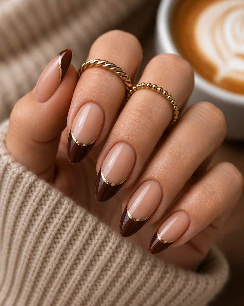 37 Brown French Tip Nails That Feel Chic, Modern, and Wearable 24 image14 819x1024 1