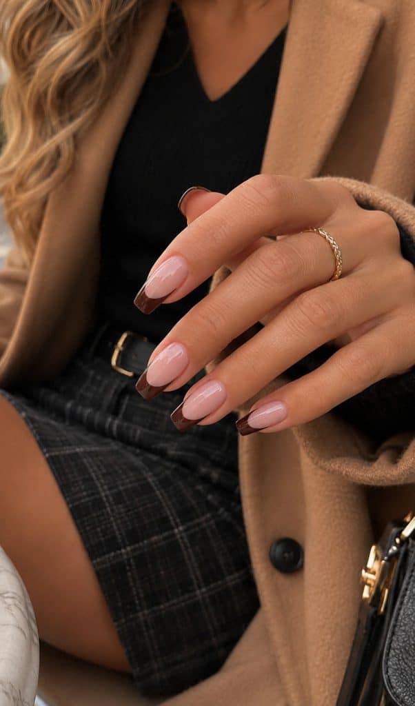 37 Brown French Tip Nails That Feel Chic, Modern, and Wearable 26 image17 6