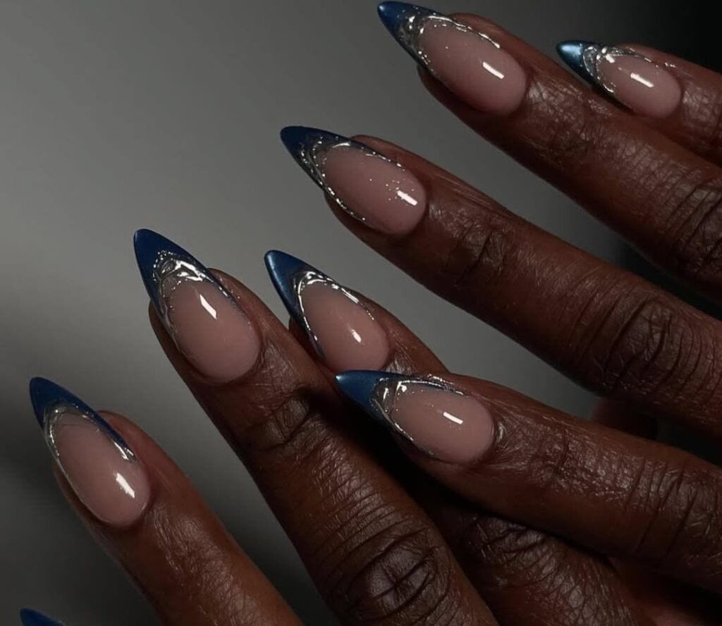 17 Chrome Baby Blue French Tip Nail Ideas to Screenshot for Your Next Winter Manicure 33 image18