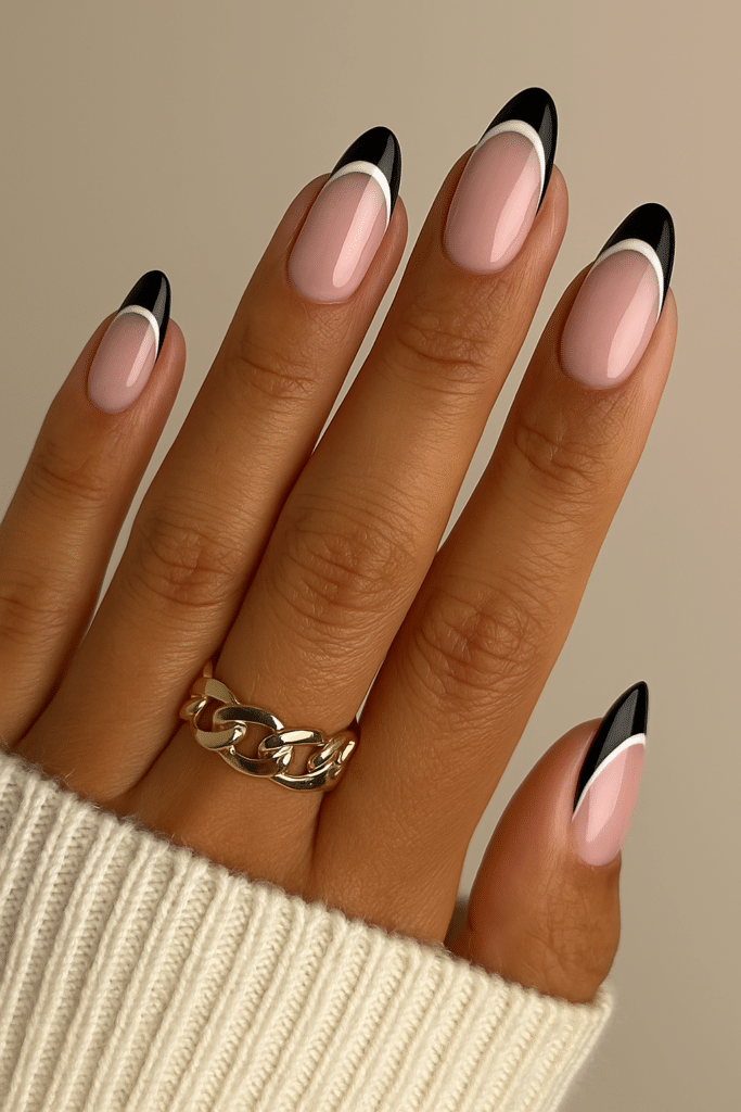 17 Black French Tip Nails That Turn a Classic Manicure Into a Statement 18 image26