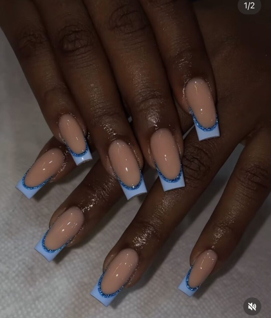 17 Chrome Baby Blue French Tip Nail Ideas to Screenshot for Your Next Winter Manicure 20 image3
