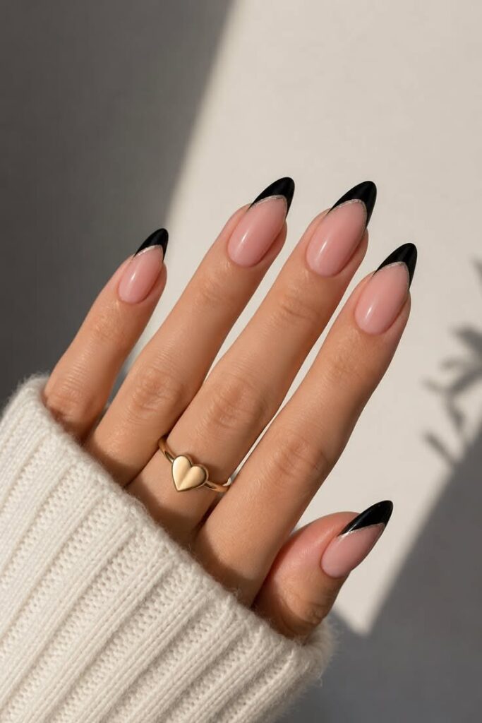 17 Black French Tip Nails That Turn a Classic Manicure Into a Statement 21 image33