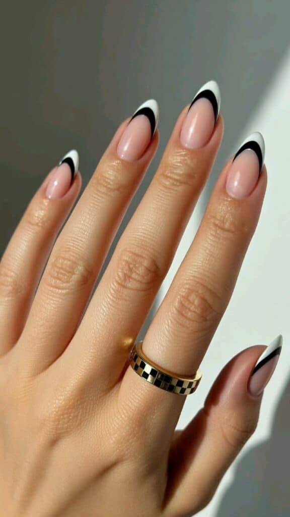 17 Black French Tip Nails That Turn a Classic Manicure Into a Statement 22 image34
