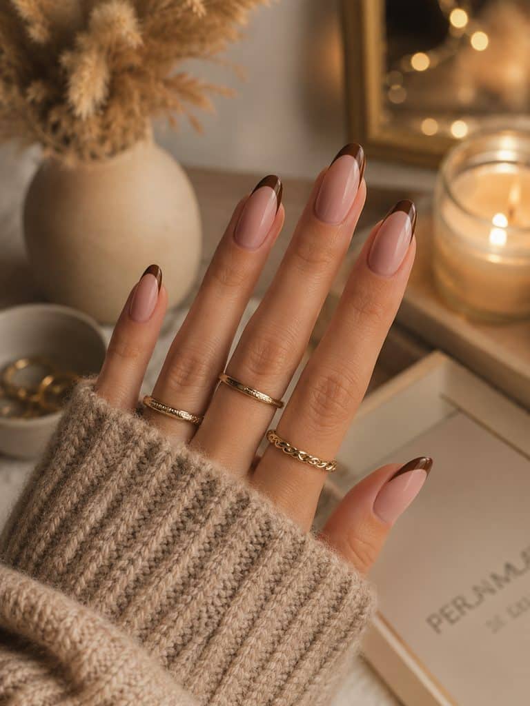 37 Brown French Tip Nails That Feel Chic, Modern, and Wearable 47 image34 768x1024 1