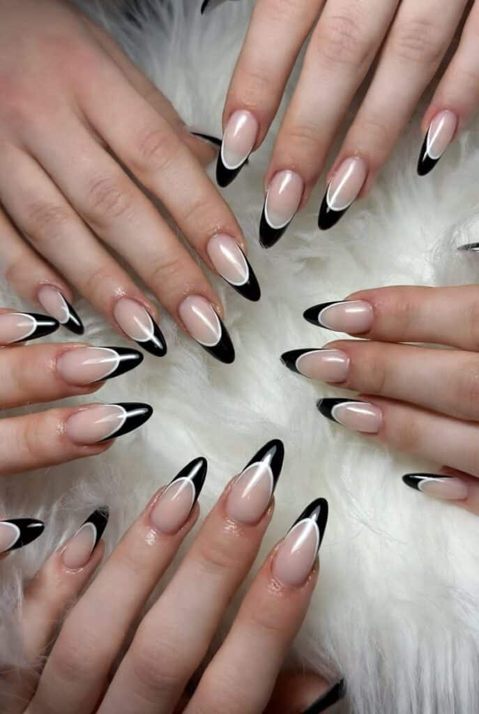 17 Black French Tip Nails That Turn a Classic Manicure Into a Statement 26 image41