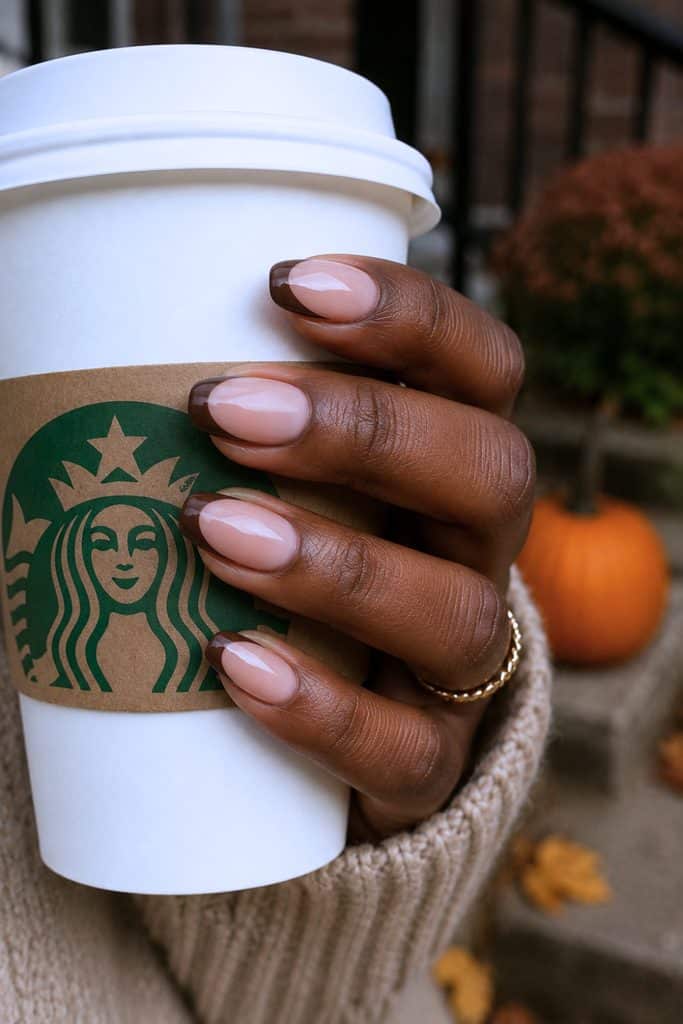 37 Brown French Tip Nails That Feel Chic, Modern, and Wearable 52 image45