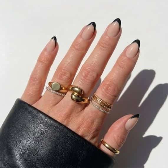 17 Black French Tip Nails That Turn a Classic Manicure Into a Statement 29 image47