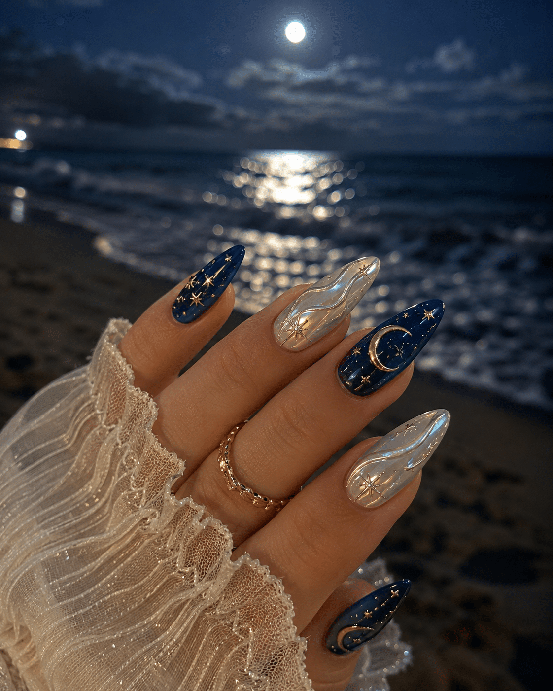 35 Blue Chrome Nails Ideas That Feel Effortlessly Chic 22 image 021