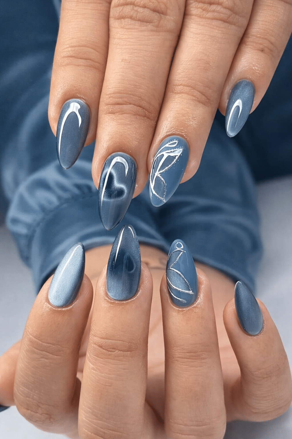 35 Blue Chrome Nails Ideas That Feel Effortlessly Chic 27 image 027